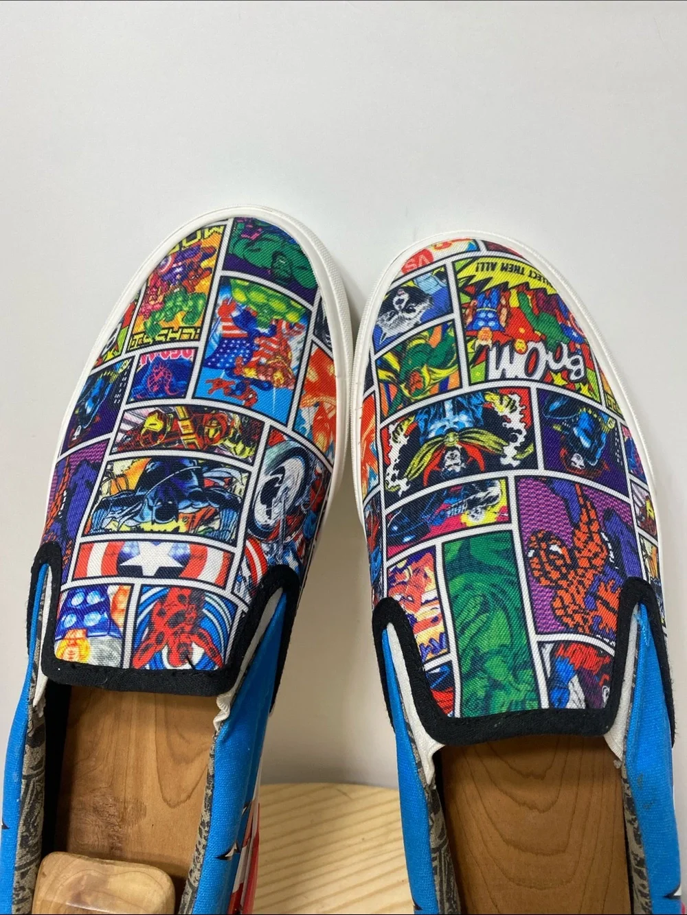 Ground Up Marvel Comics Graphic Print Unisex Slip On Sneakers Men’s Size 11.5